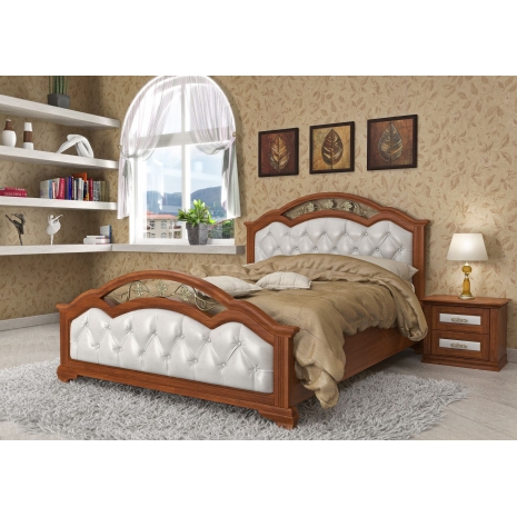 Кровать "Лаура 140" по цене 29400 рублей - Односпальные кровати в интернет магазине 'Массив и Я'