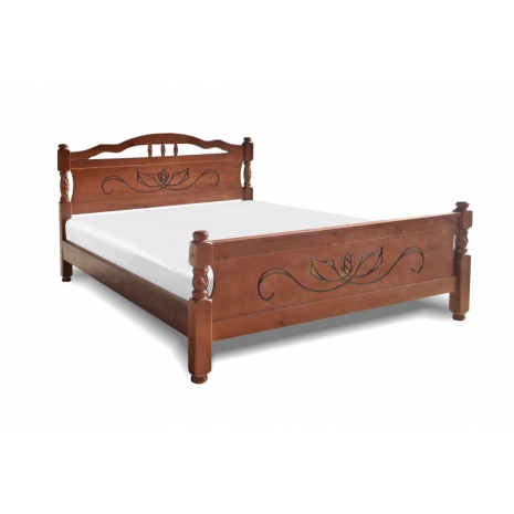 Кровать Lara Classic Wood по цене 13750 рублей - Односпальные кровати в интернет магазине 'Массив и Я'