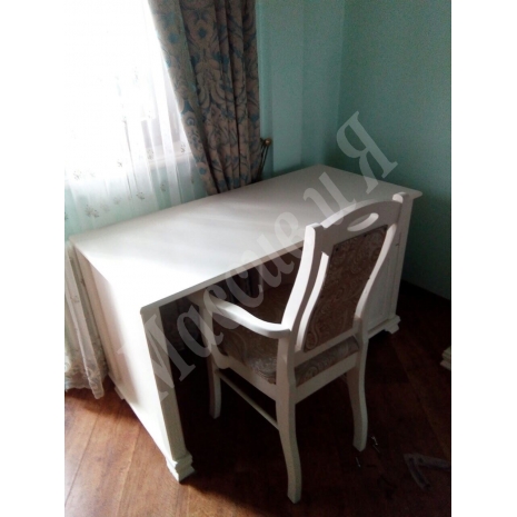 Стол письменный и стул белый по цене  рублей - Фото от покупателей в интернет магазине 'Массив и Я'