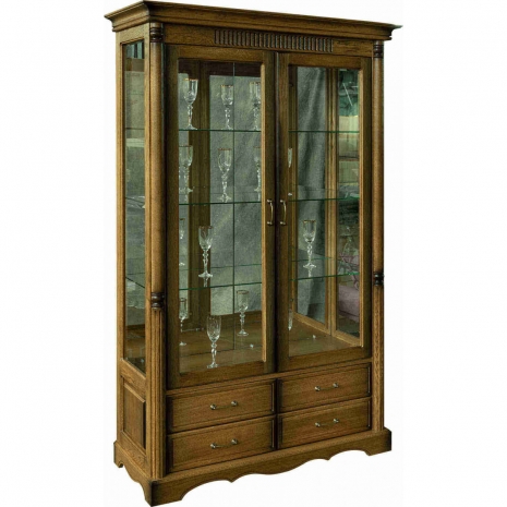 Шкаф 2 витрина "Бланш" по цене 45880 рублей - Мебель Бланш в интернет магазине 'Массив и Я'